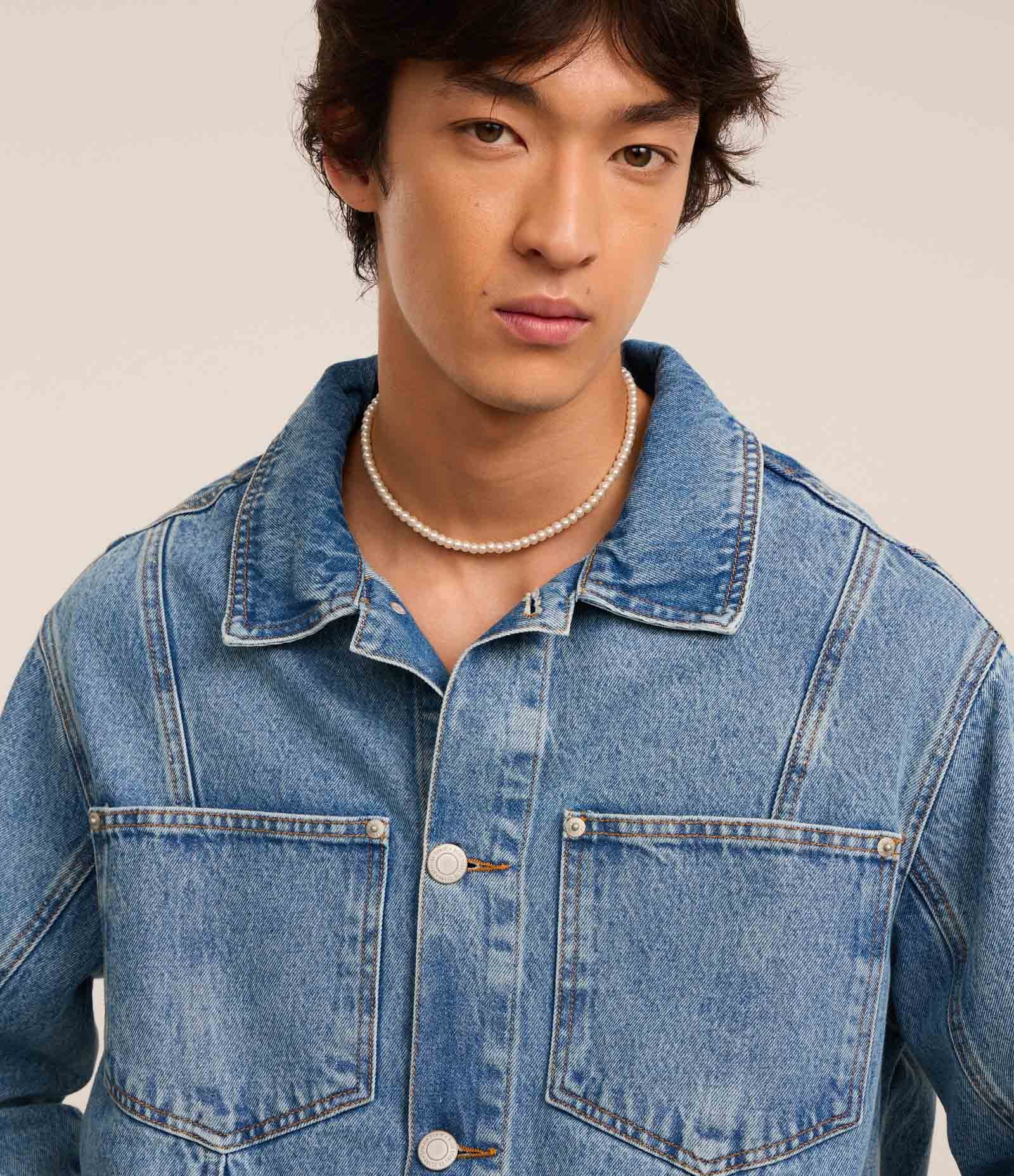 Jaqueta Trucker Boxy em Jeans Vintage Azul 5