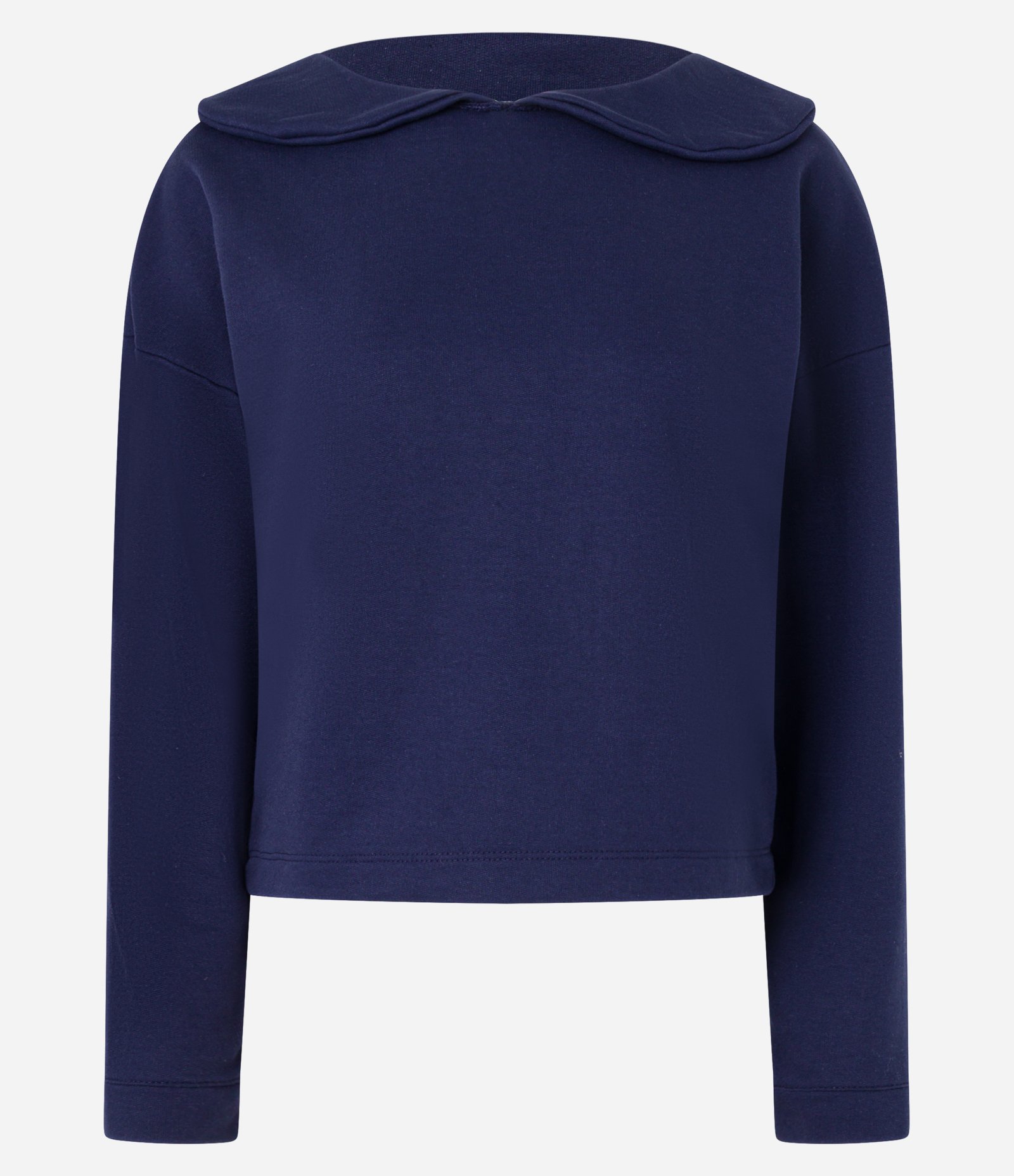 Blusa em Moletom com Gola Marinheiro Azul Marinho 5