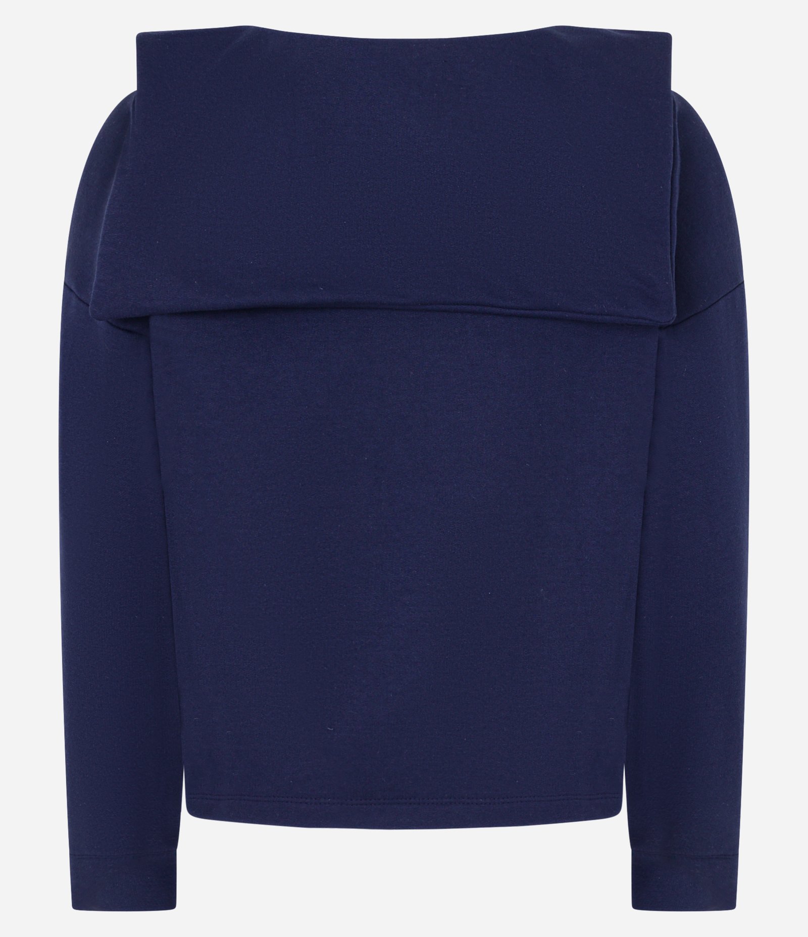 Blusa em Moletom com Gola Marinheiro Azul Marinho 6