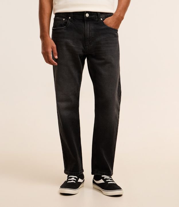 Calça Slim Cropped em Jeans