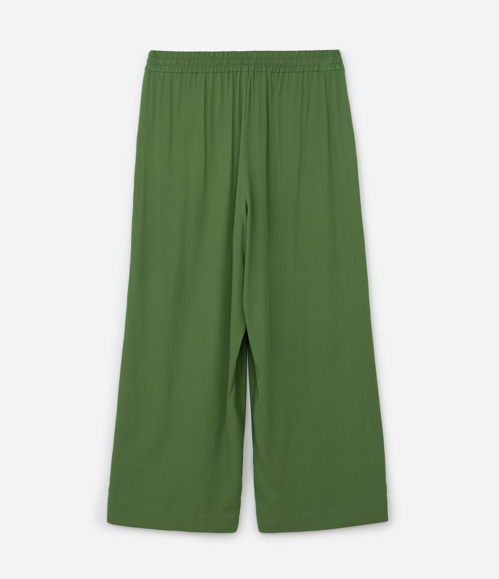Calça Pantalona em Viscose com Pregas Curve & Plus Size Verde 6