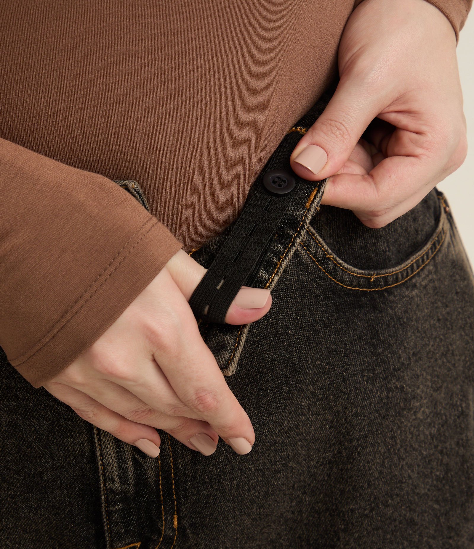 Calça Barrel em Jeans com Lavagem Dirty Curve & Plus Size Preto 5