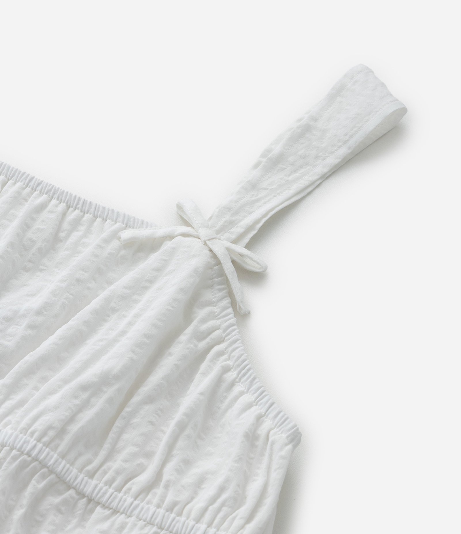 Blusa Infantil em Tricoline com Lacinhos - Tam 5 a 14 Anos Branco 4