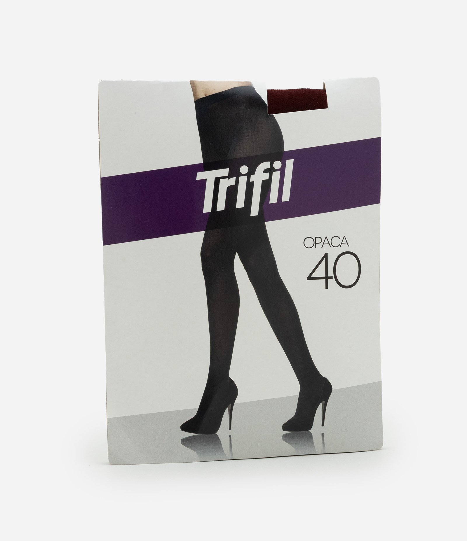 Meia Calça em Microfibra Opaca Lisa Fio 40 Trifil Vinho 2