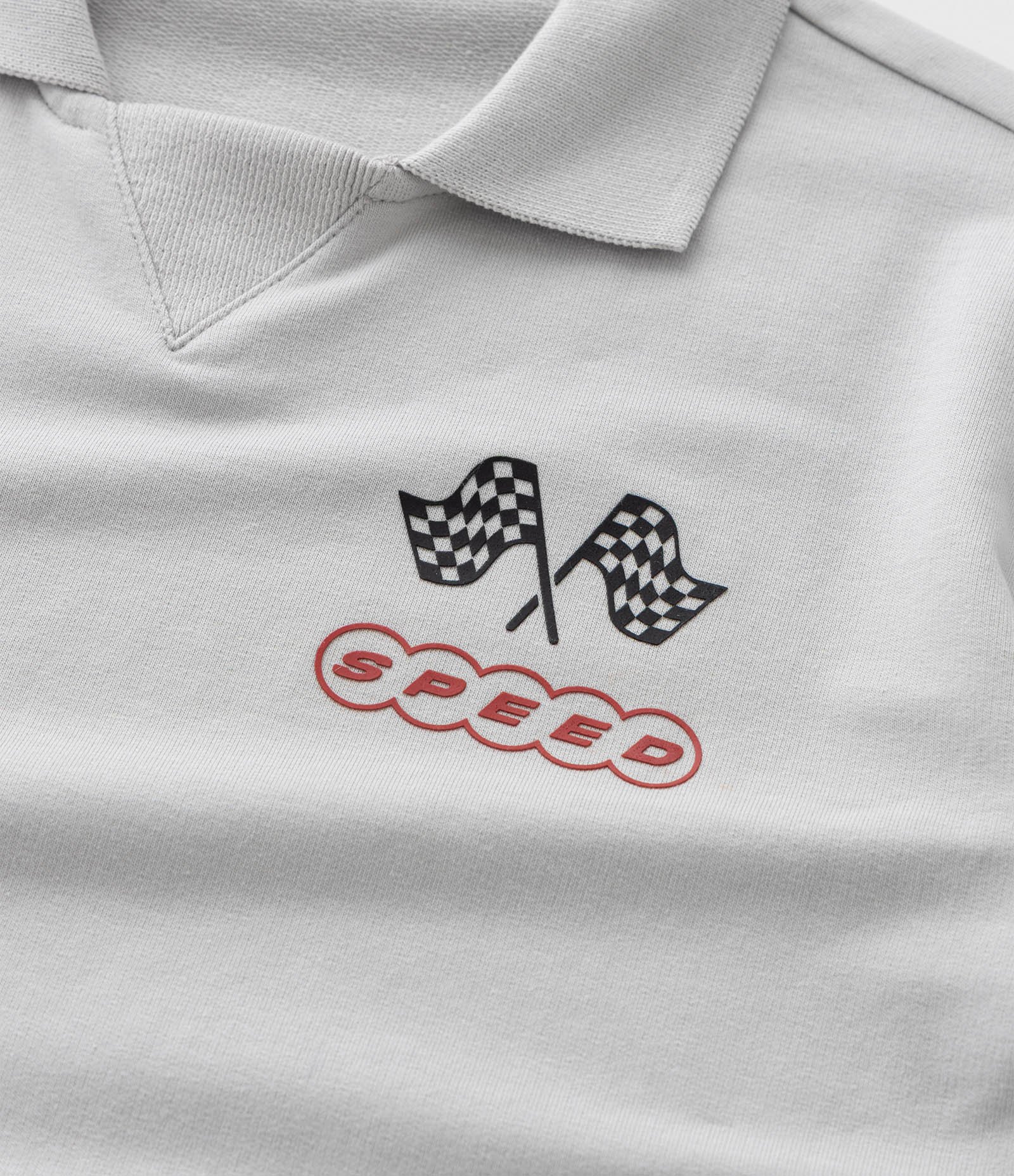 Camiseta Polo Infantil em Moletom com Estampa de Automobilismo - Tam 5 a 14 Anos Cinza 5