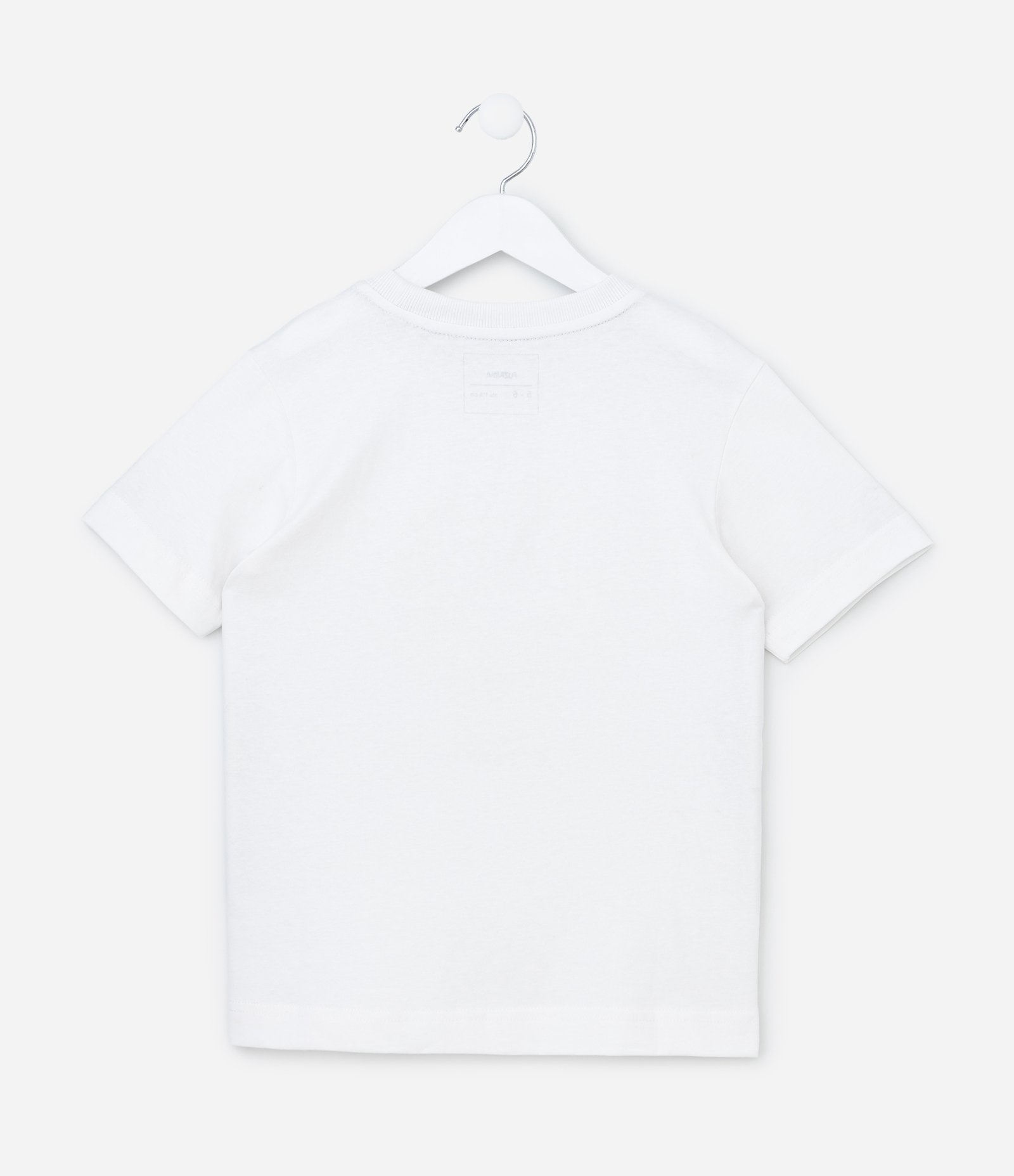 Camiseta Infantil com Estampa Relevo Coqueiro - Tam  5 a 14 Anos Branco 3