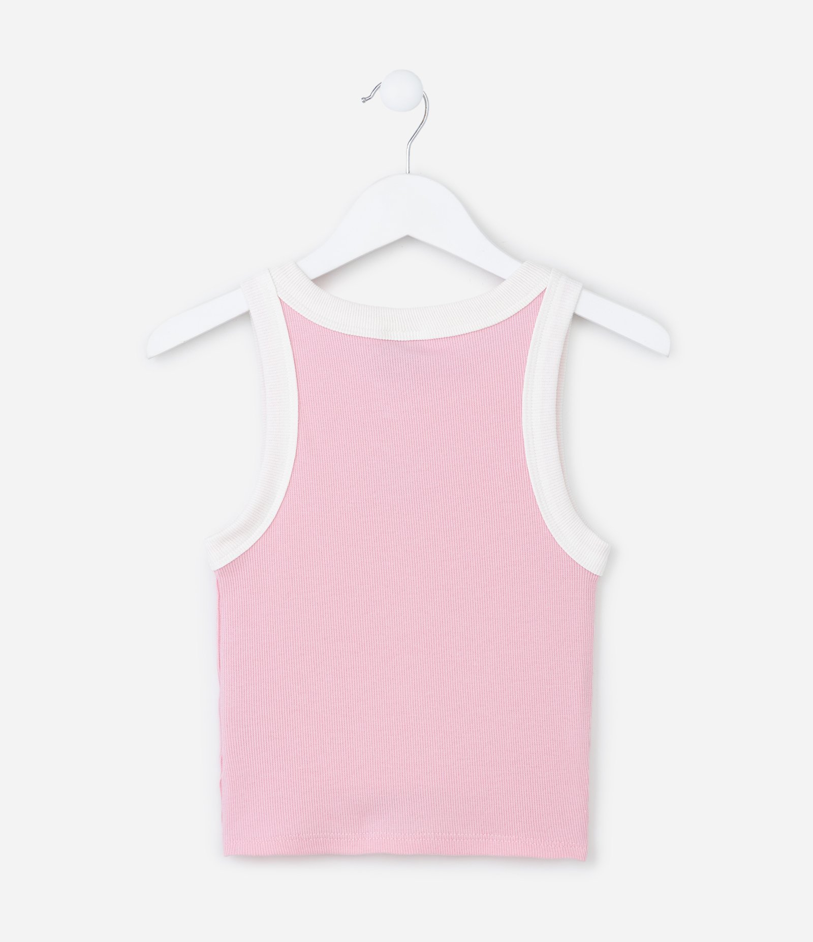 Regata Infantil em Ribana com Bordado da Angel - Tam 5 a 14 Anos Rosa 3