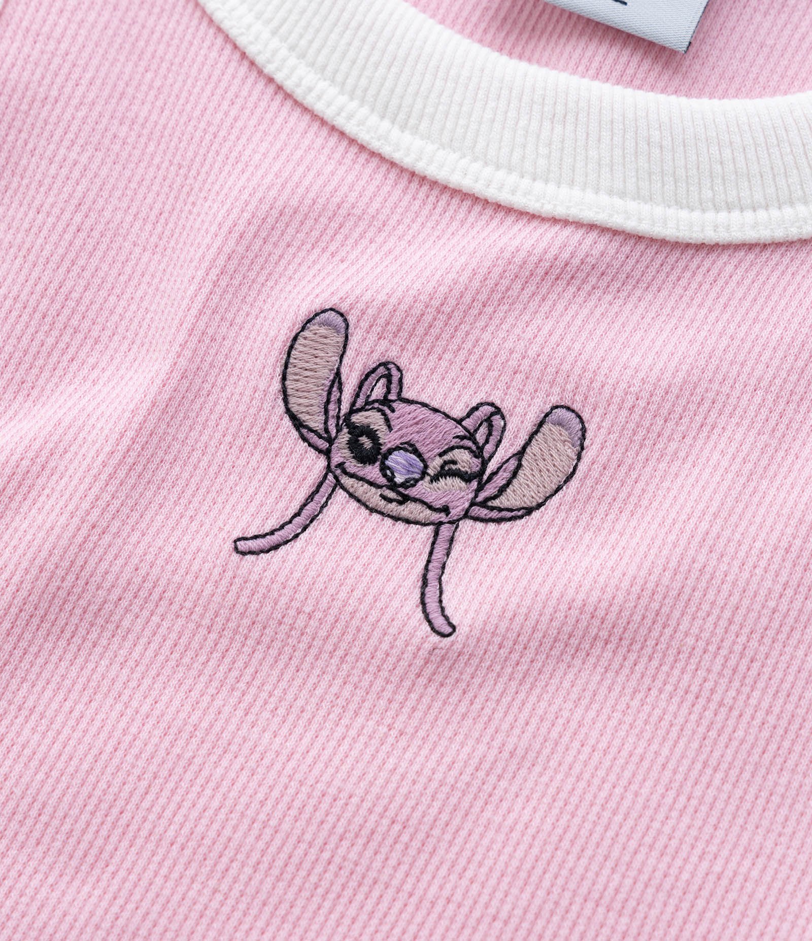 Regata Infantil em Ribana com Bordado da Angel - Tam 5 a 14 Anos Rosa 5