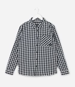Camisa Infantil com Estampa Xadrez - Tam 5 a 14 Anos