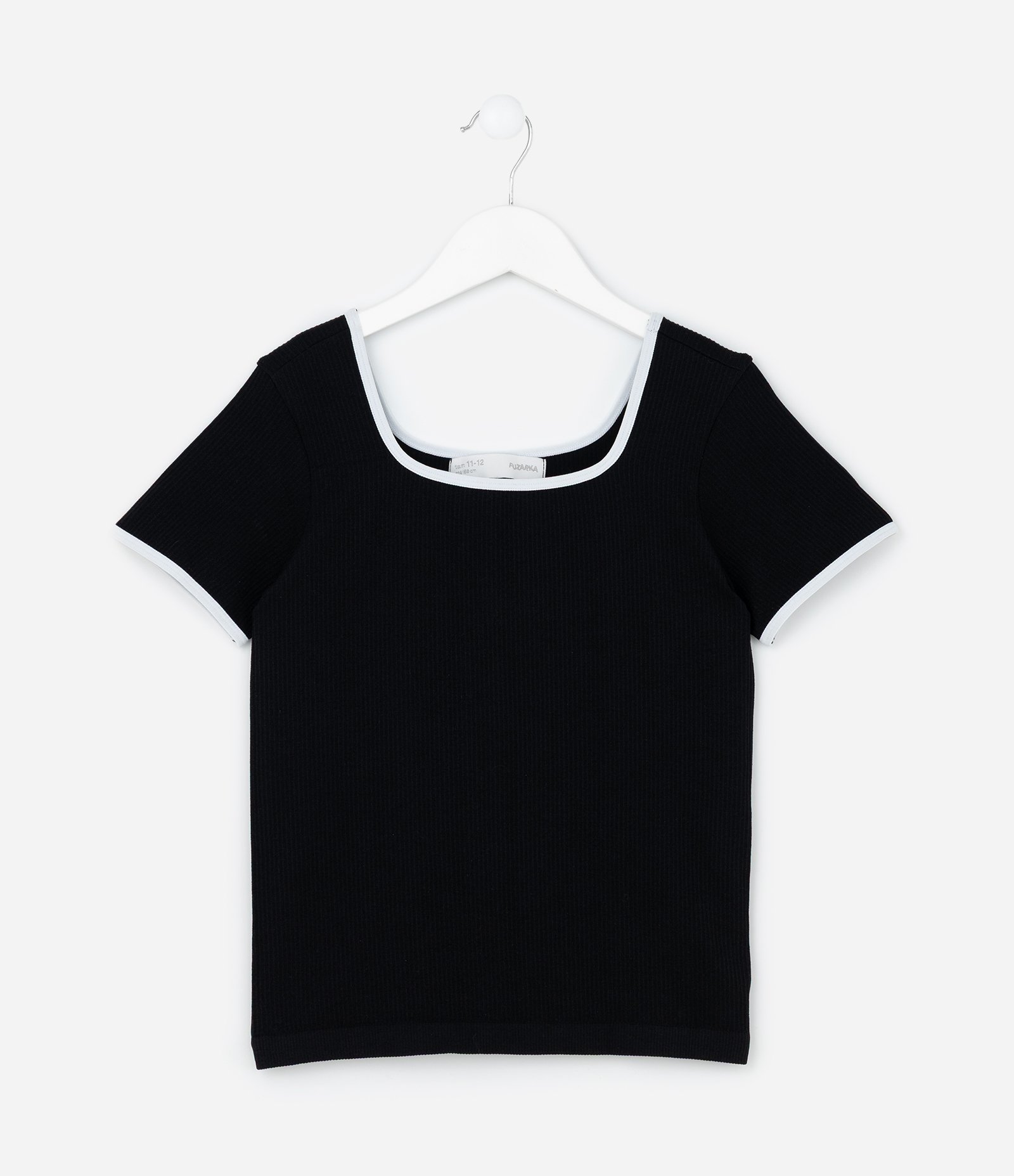 Camiseta Infantil Seamless Canelada - Tam 5 a 14 Anos Preto 1