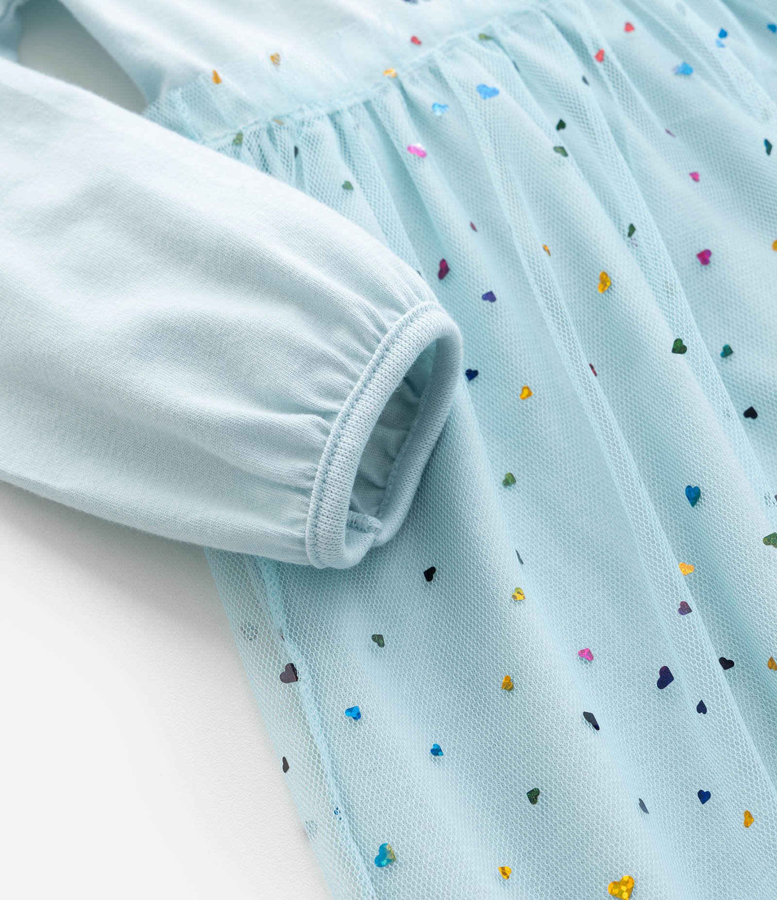 Vestido Infantil em Tule com Estampa Bluey - Tam 1 a 5 Anos Azul 5