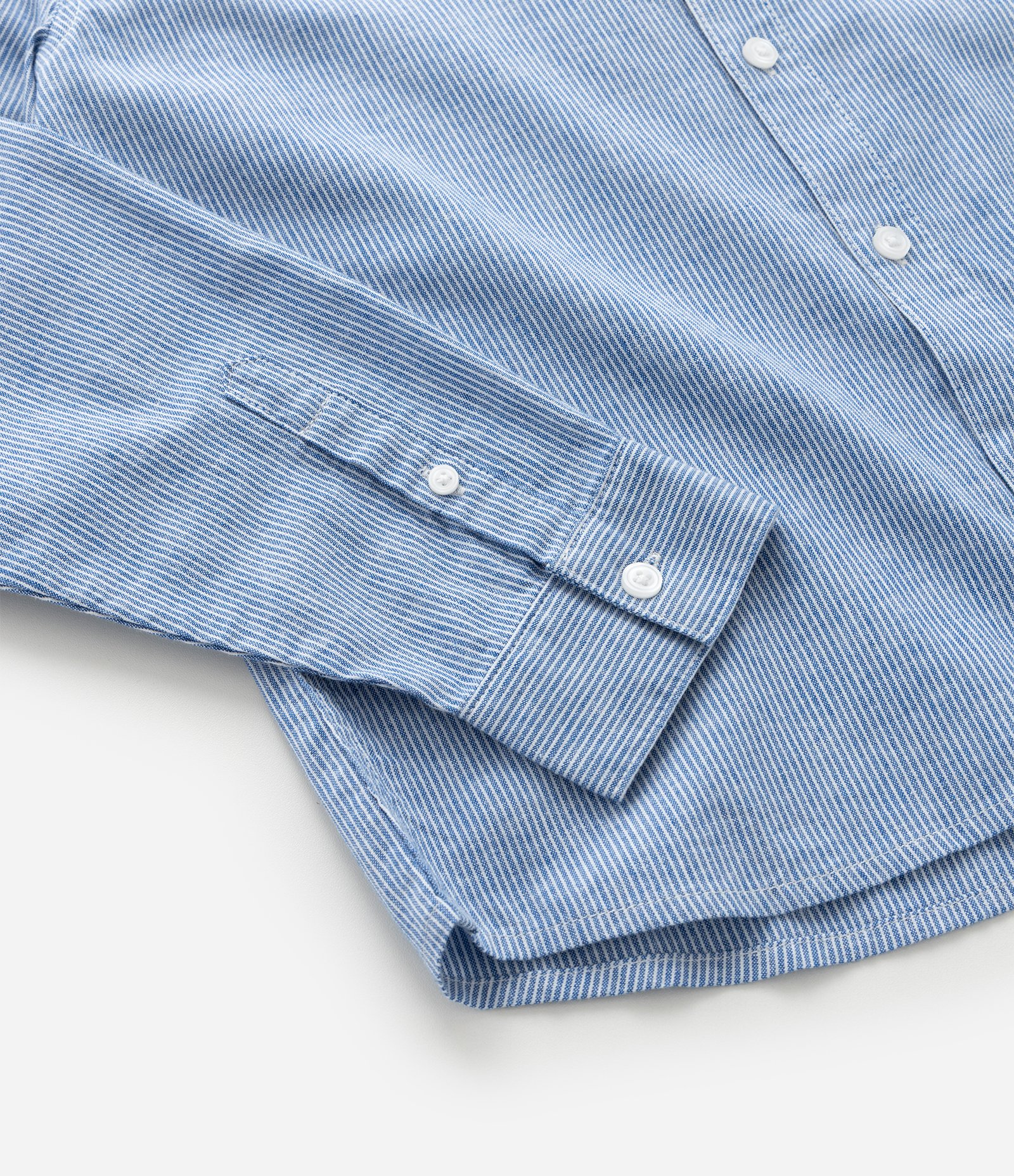 Camisa Infantil com Estampa de Listra e Texturizada - Tam 5 a 14 Anos Azul 4