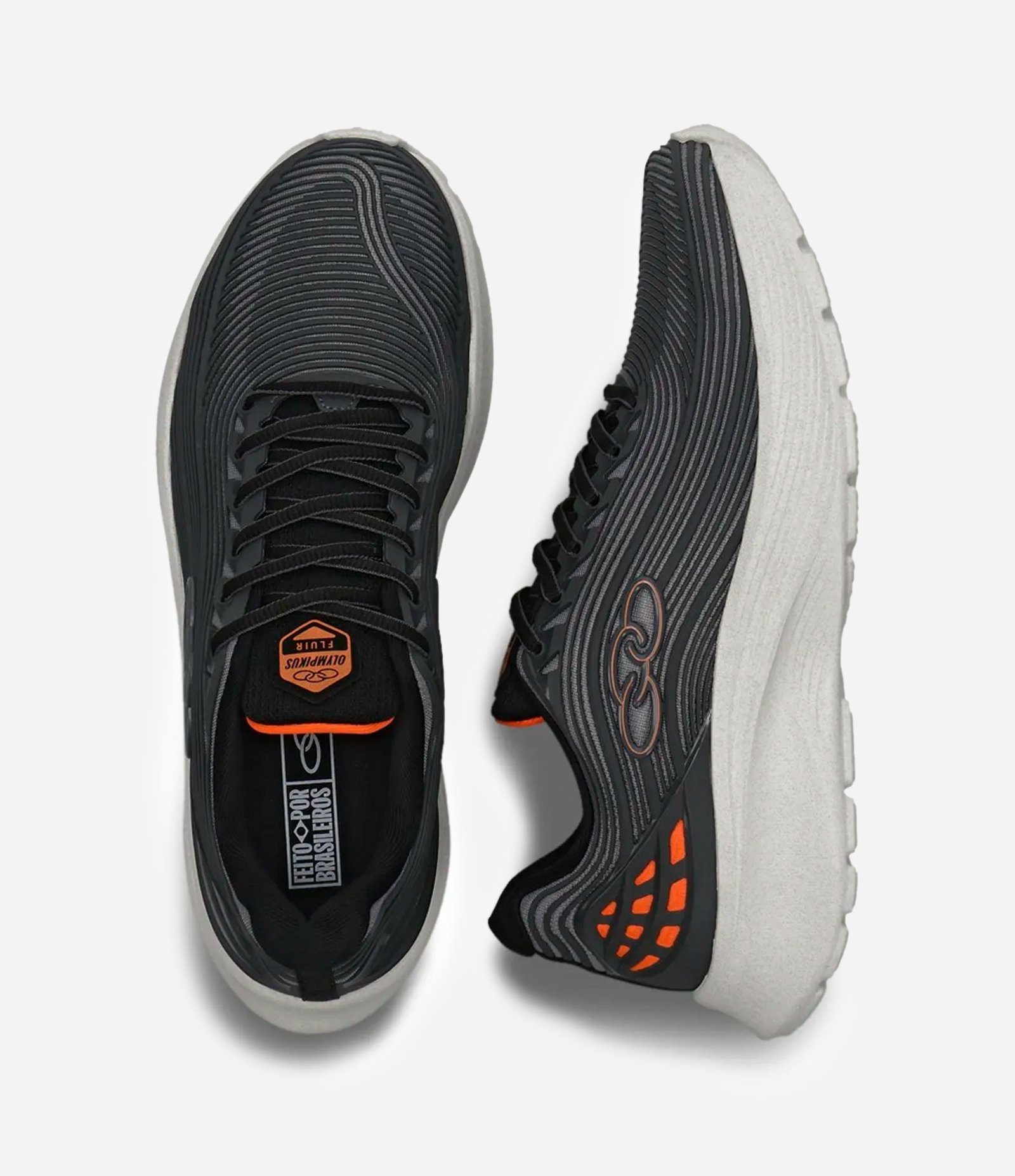 Tênis Olympikus Fluir com Textura Preto/Vermelho 4