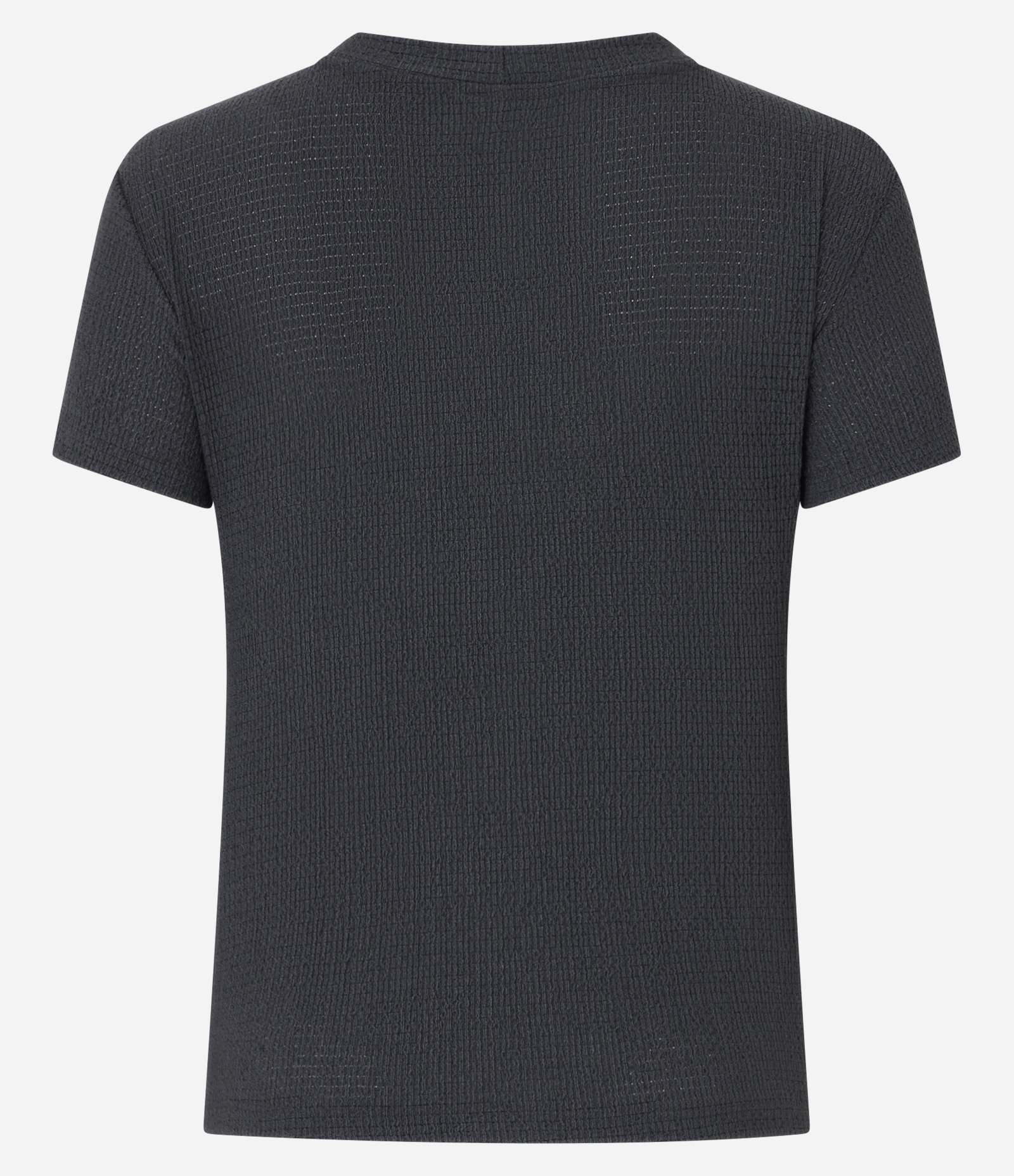 Blusa Texturizada com Golinha Alta e Franzido Preto 7