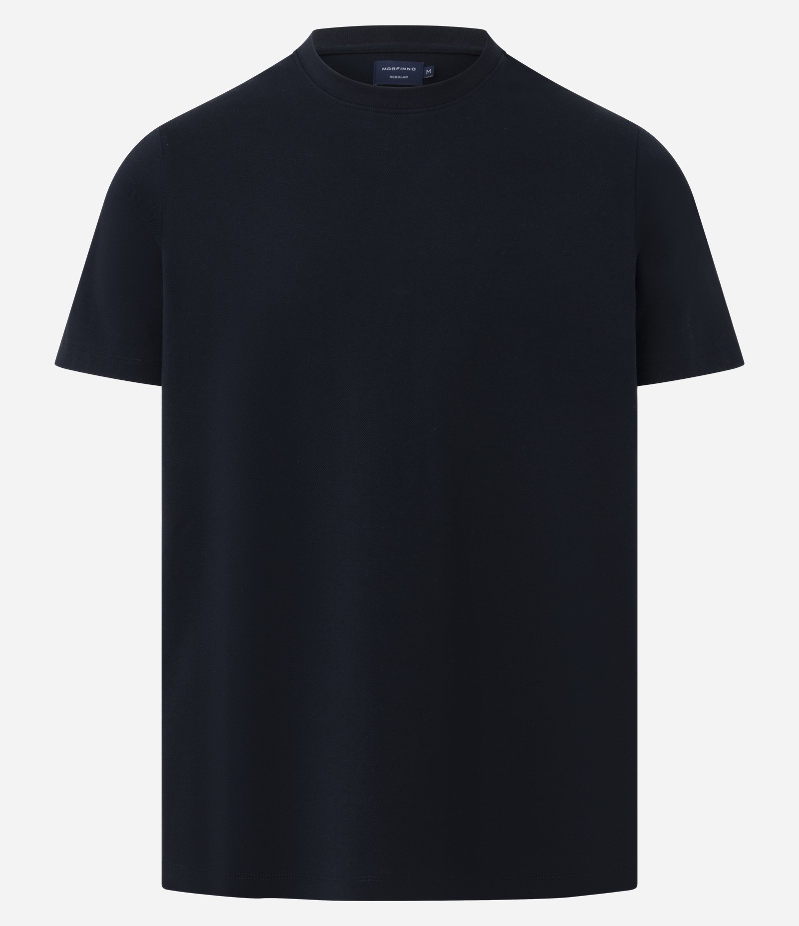 Camiseta Casual em Algodão com Textura Piquet Preto 1
