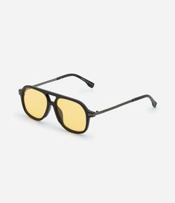 Óculos Aviador com Acabamento Fosco e Ponte Dupla