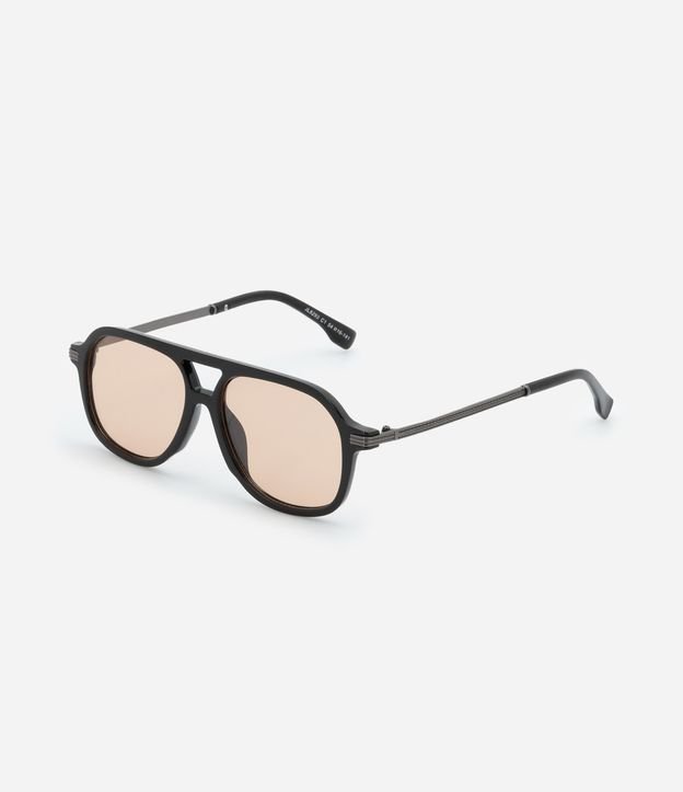 Óculos Aviador com Ponte Dupla e Lente Diferenciada