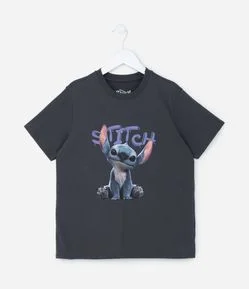 Camiseta Infantil com Estampa do Stitch - Tam 5 a 14 Anos