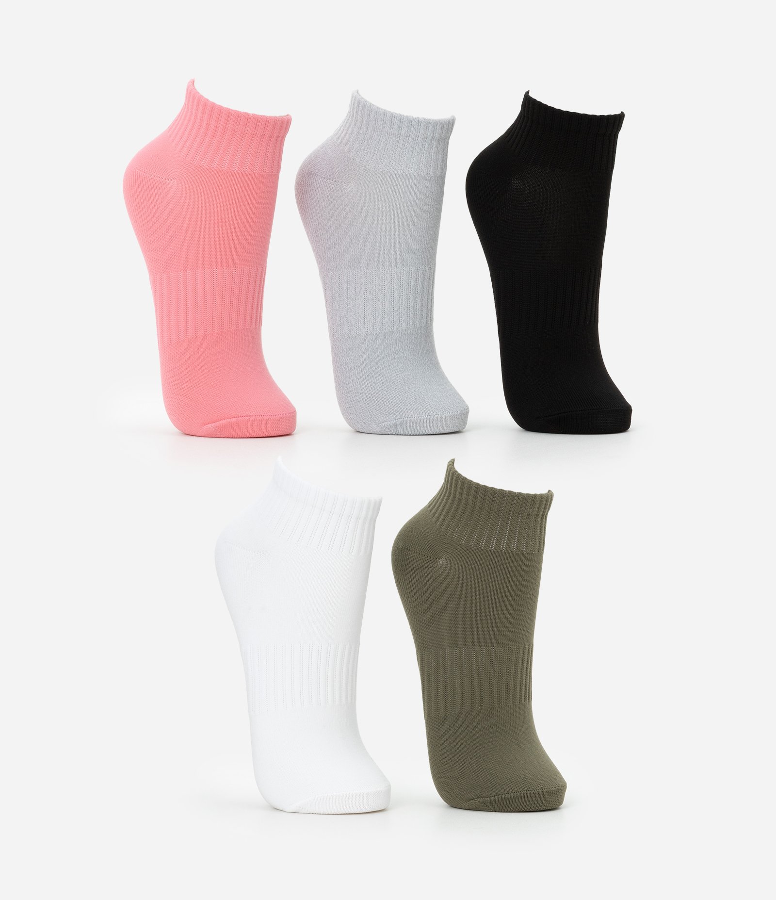 Kit 05 Meias Esportivas Cano Baixo em Poliamida Multicores 3