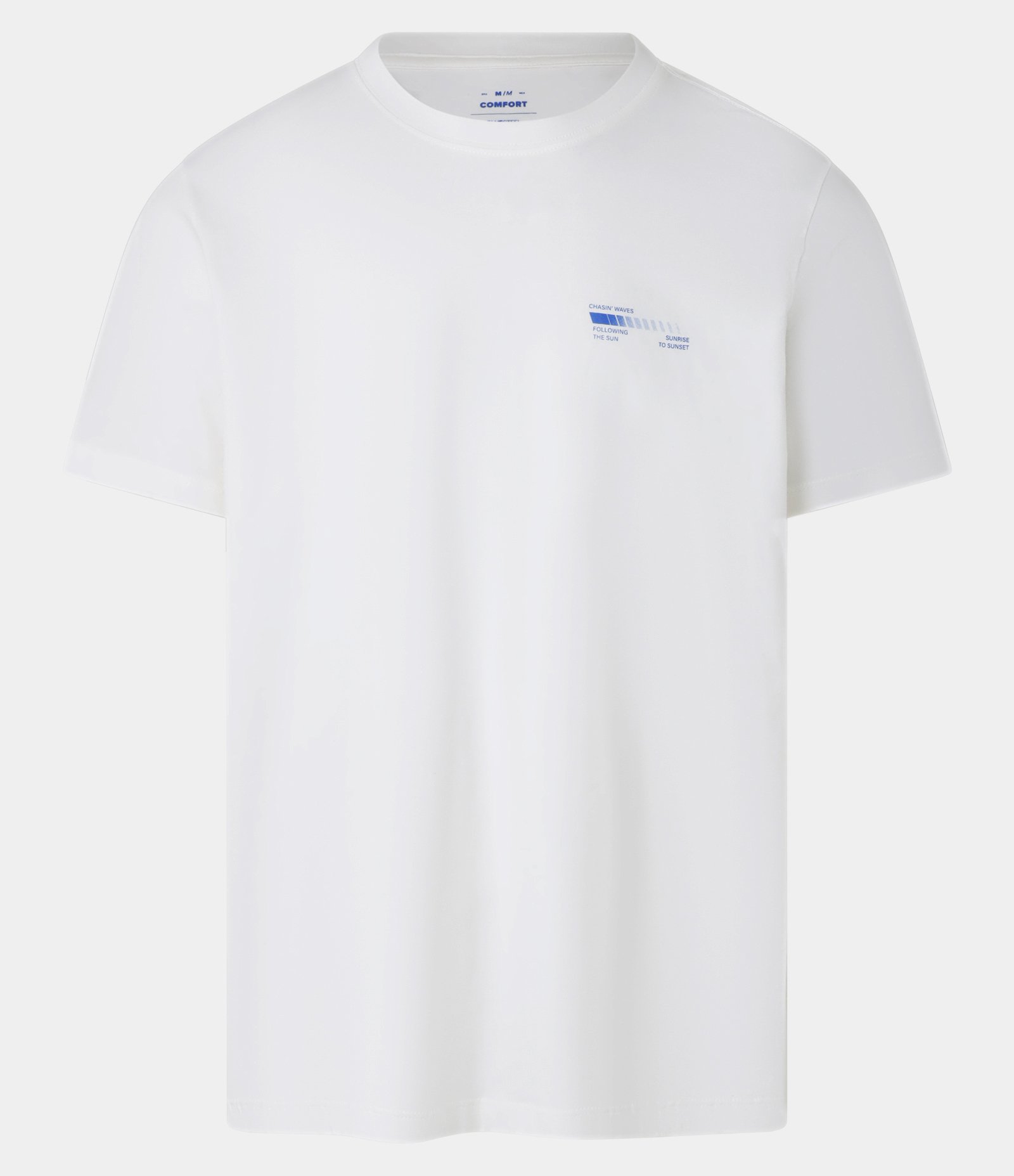 Camiseta Comfort em Algodão Estampa Surf Waves Branco 1
