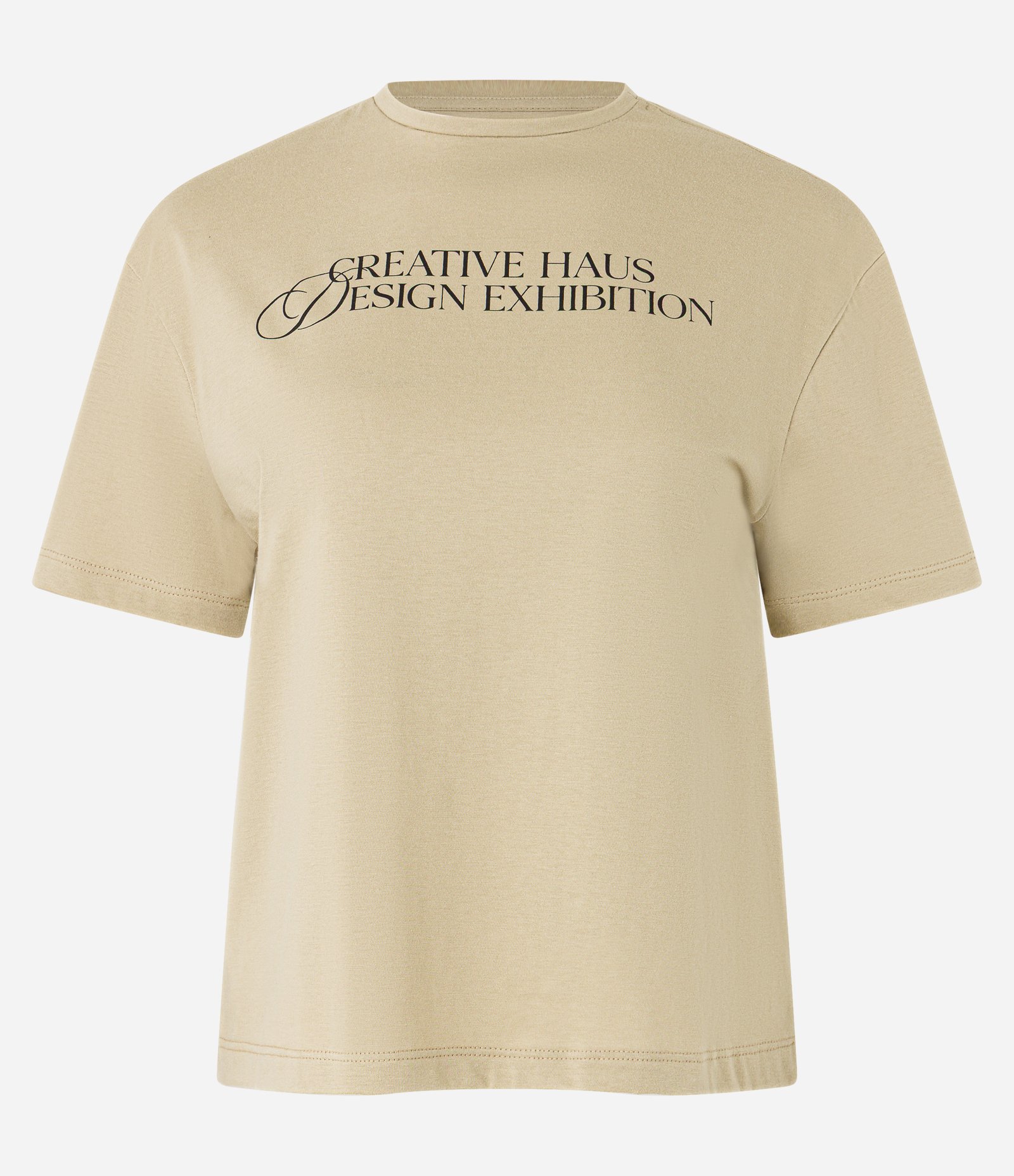 Camiseta Boxy em Algodão com Estampa Design Exhibition Verde 5