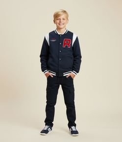 Calça Reta Infantil Vira Bermuda - Tam 5 a 14 Anos