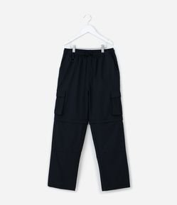 Calça Reta Infantil Vira Bermuda - Tam 5 a 14 Anos