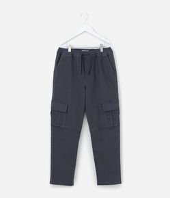 Calça Infantil Jogger em Sarja com Bolso Cargo - Tam 5 a 14 Anos