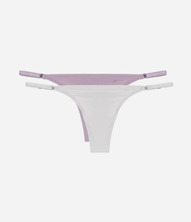 Kit 02 Calcinhas String Fio em Microfibra