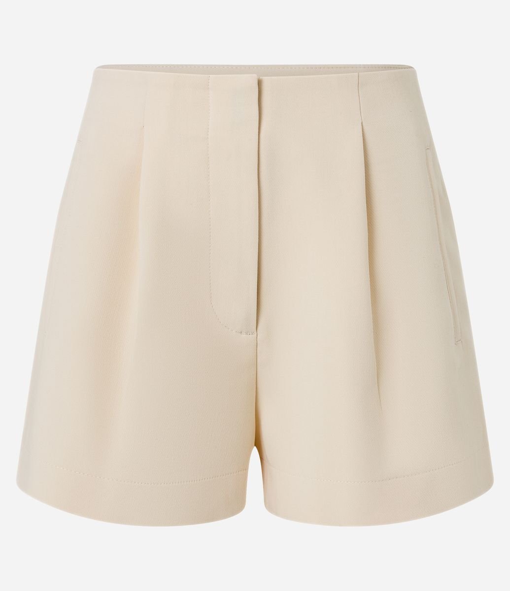 Short Alfaiatado com Pregas Frontais Off White