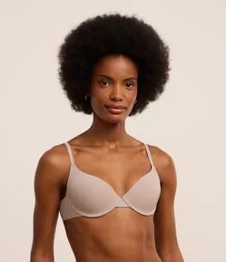 Sutiã Base em Microfibra Texturizada com Bojo Oco