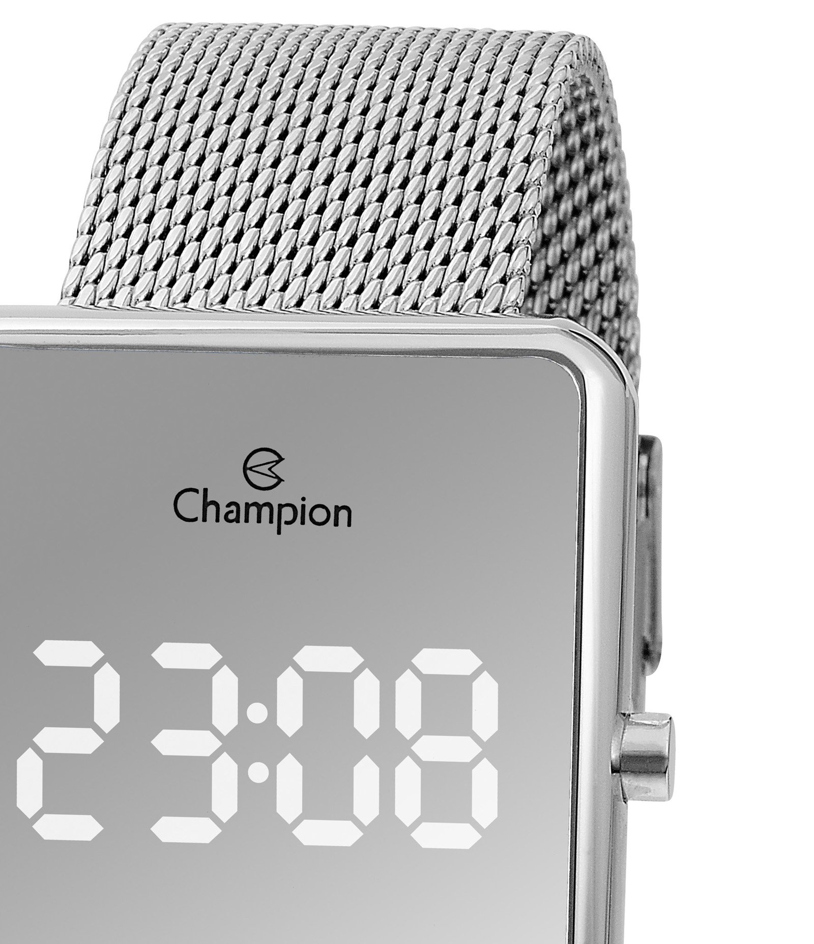 Relógio Digital Feminino Champion Prata 2