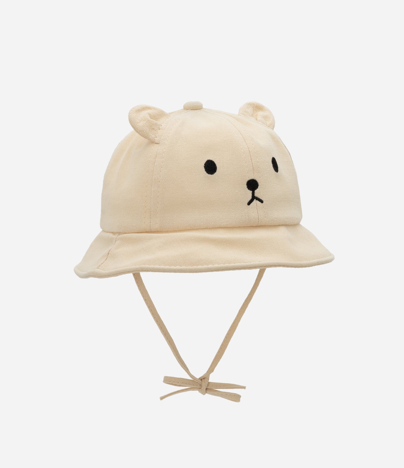 Chapéu Infantil com Bordado Carinha de Urso - Tam Único Bege 3