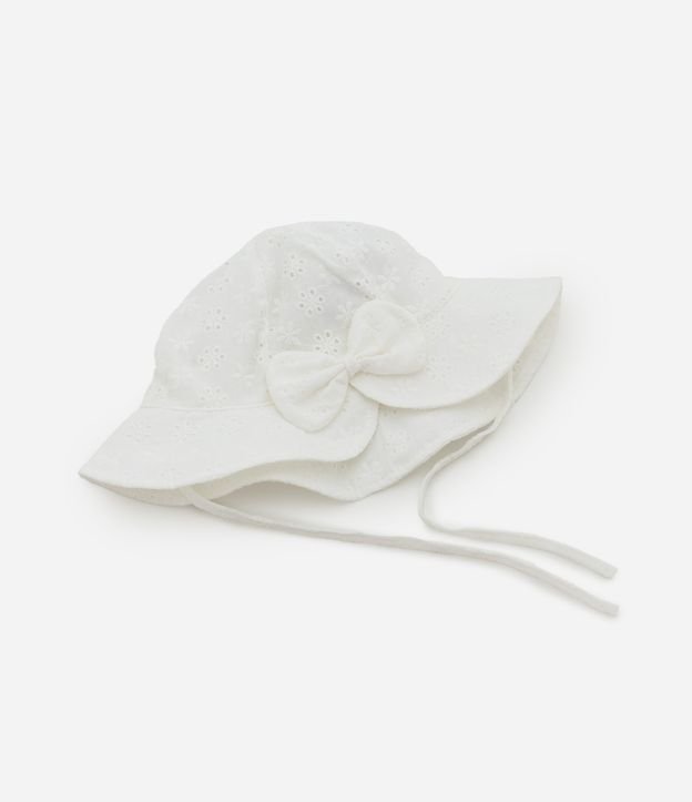 Chapéu Infantil com Lacinho e Textura - Tam Único