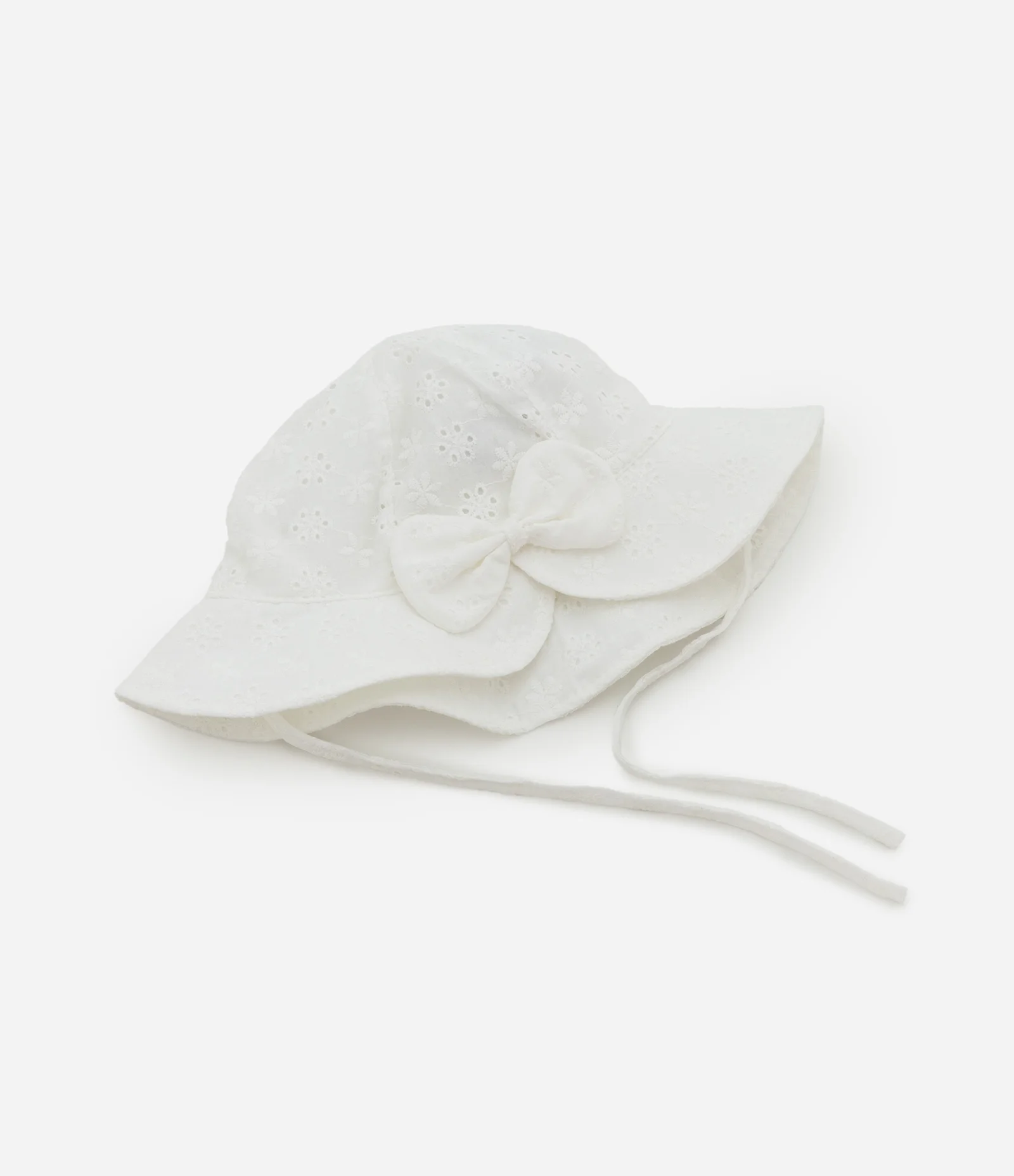 Chapéu Infantil com Lacinho e Textura - Tam Único Branco 1