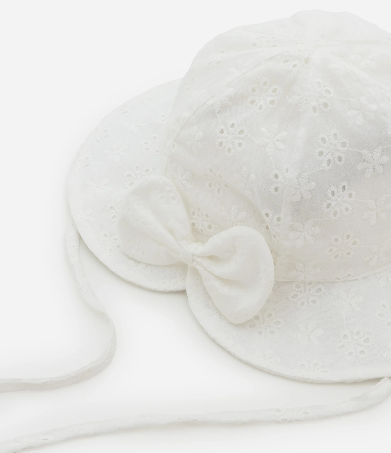 Chapéu Infantil com Lacinho e Textura - Tam Único Branco 2