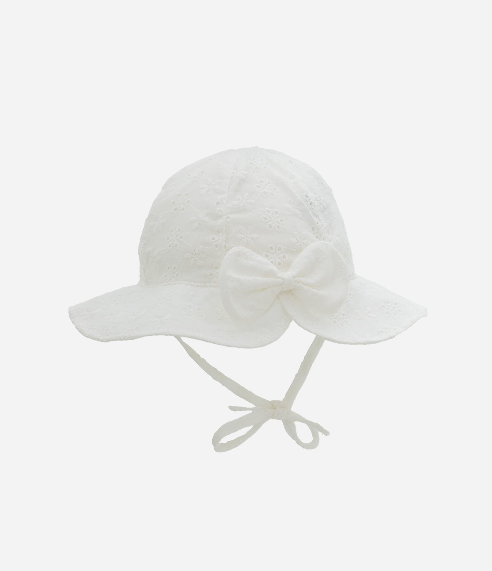 Chapéu Infantil com Lacinho e Textura - Tam Único Branco 3