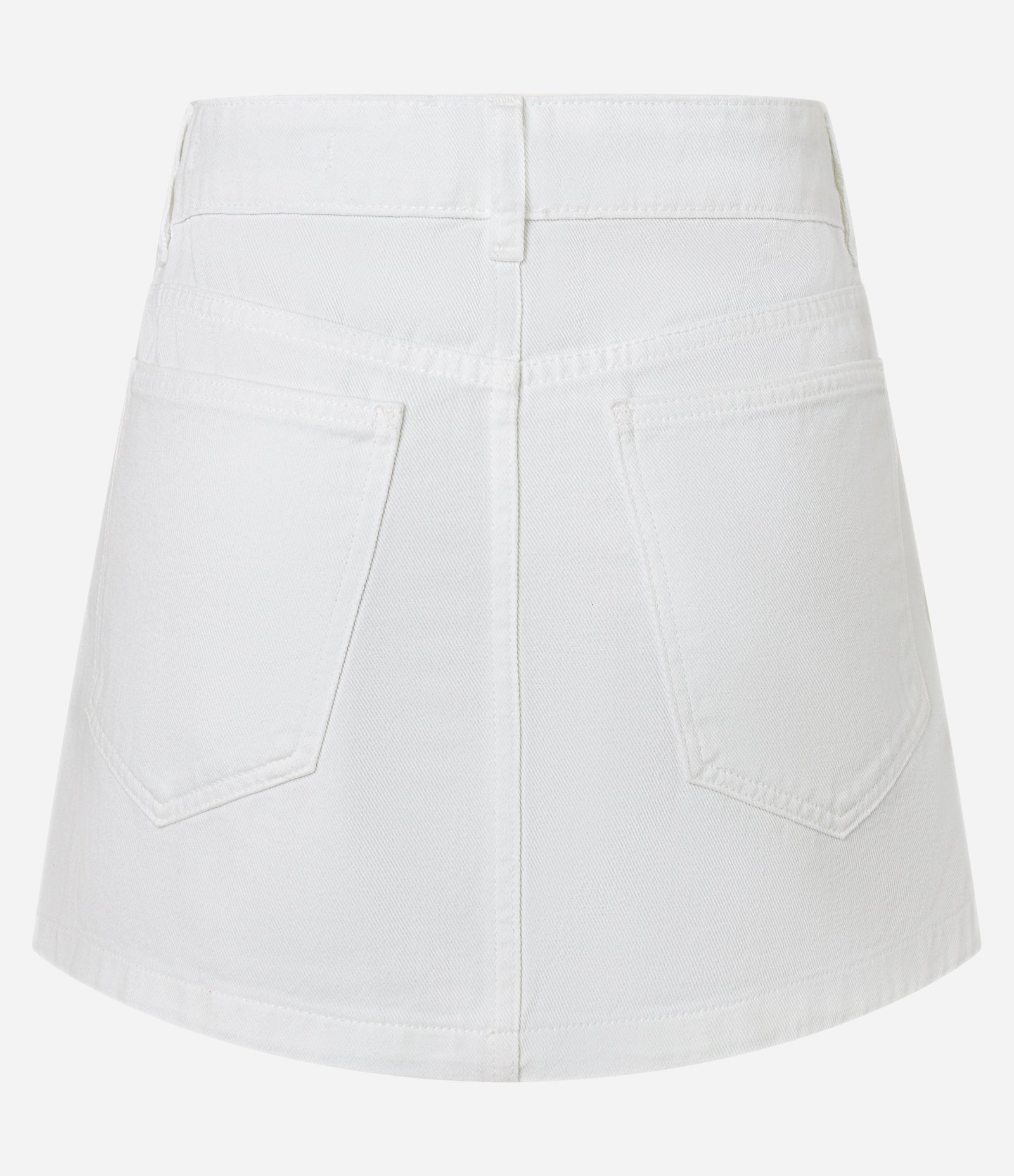 Saia Curta em Sarja Básica Branco 6