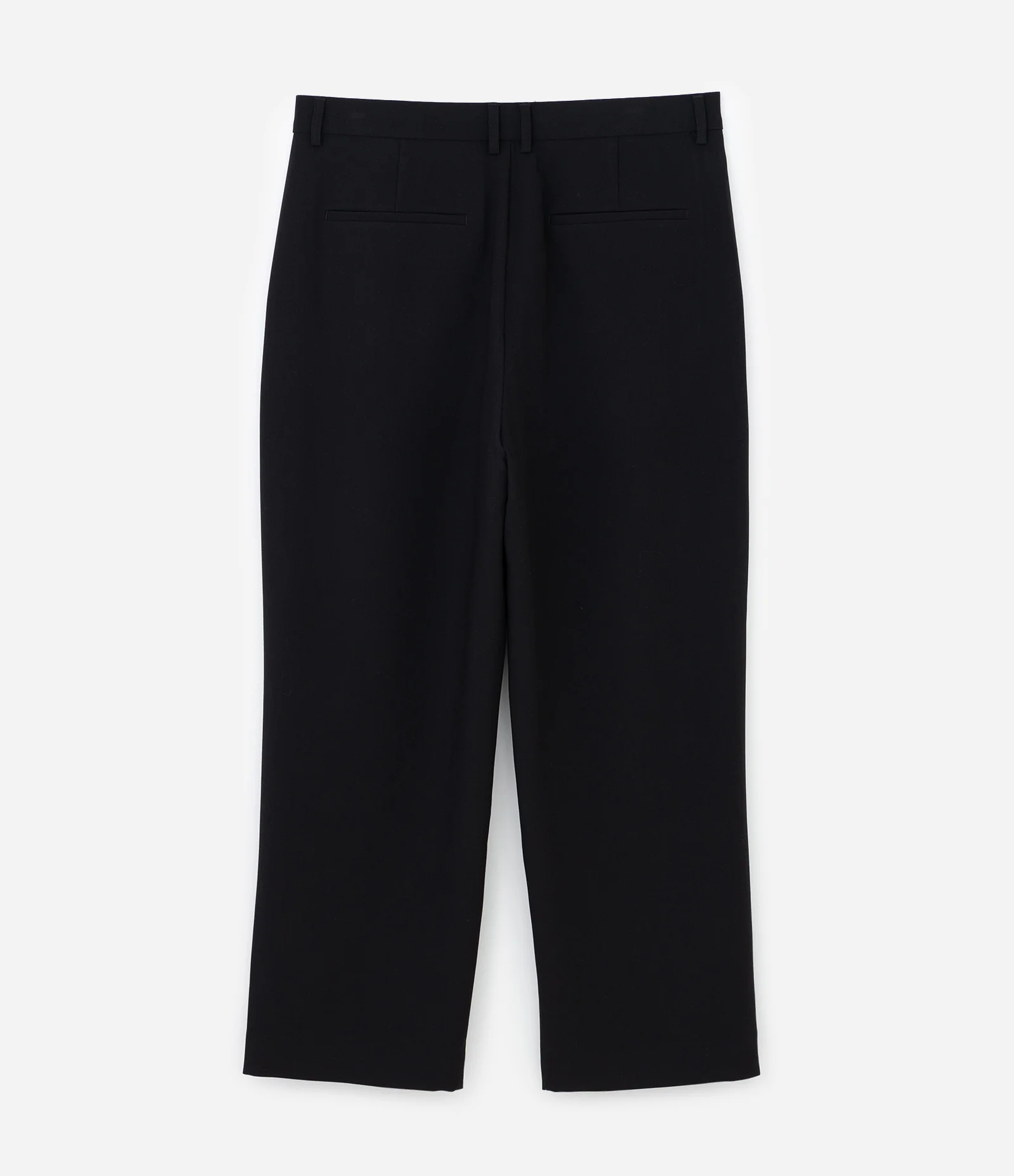 Calça Wide em Viscose Alfaiatada com Pregas Preto 5