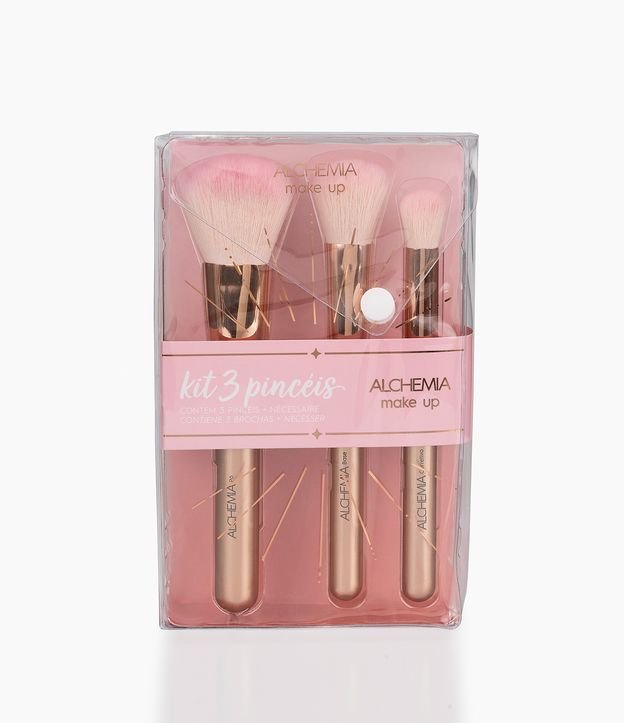Kit 03 Pincéis com Nécessaire Alchemia