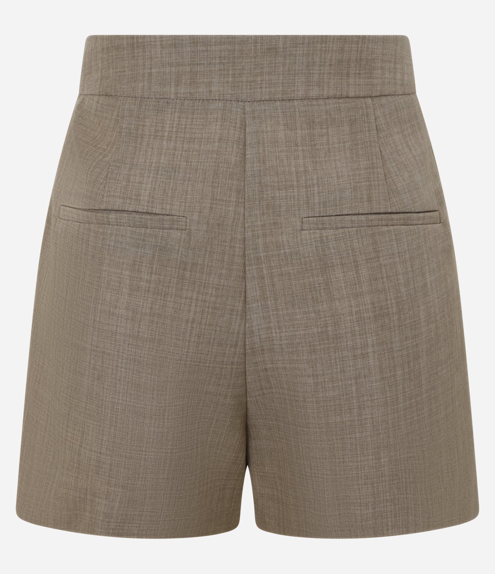 Short Saia Alfaiataria com Pregas Frontais Marrom 9