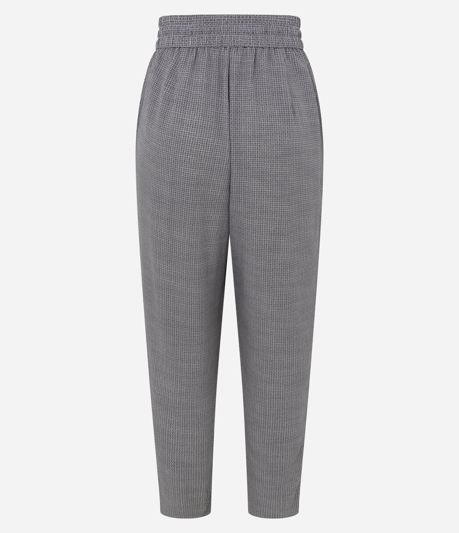Calça em Crepe com Estampa Geométrica Cinza 7