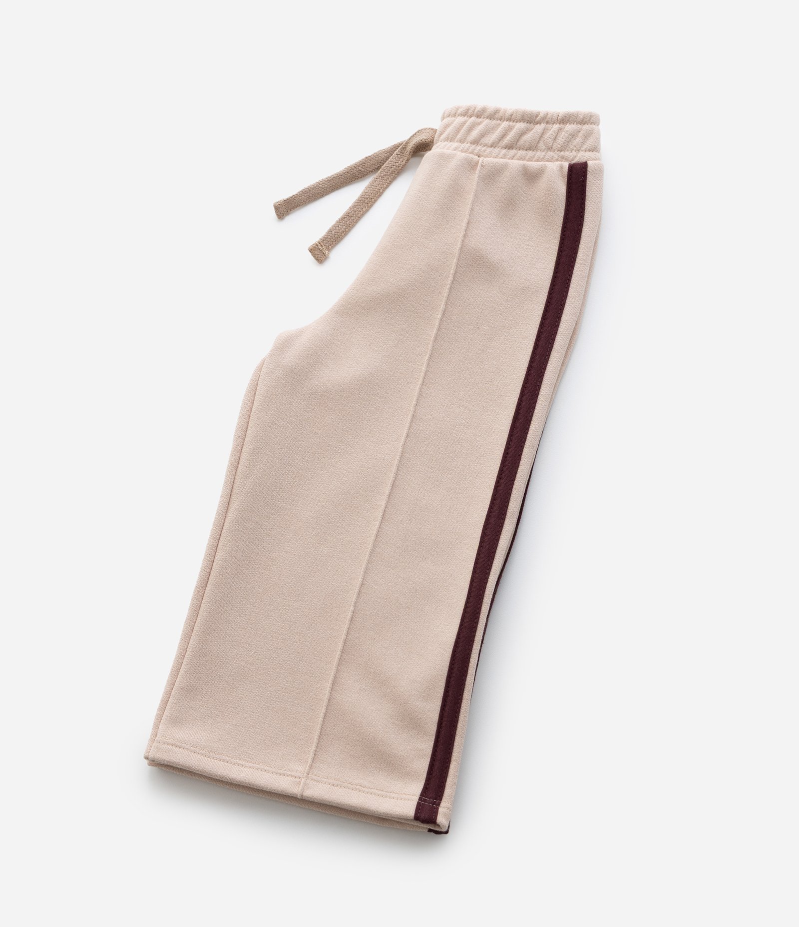 Calça Esportiva Infantil com Listra Lateral - Tam 1 a 6 Anos Bege 6