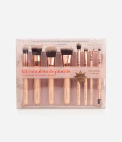 Conjunto 08 Pincéis de Maquiagem com Nécessaire Alchemia