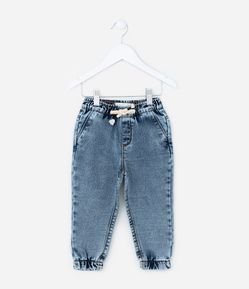 Calça Jogger Infantil em Jeans com Cós Elástico - Tam 1 a 5 Anos