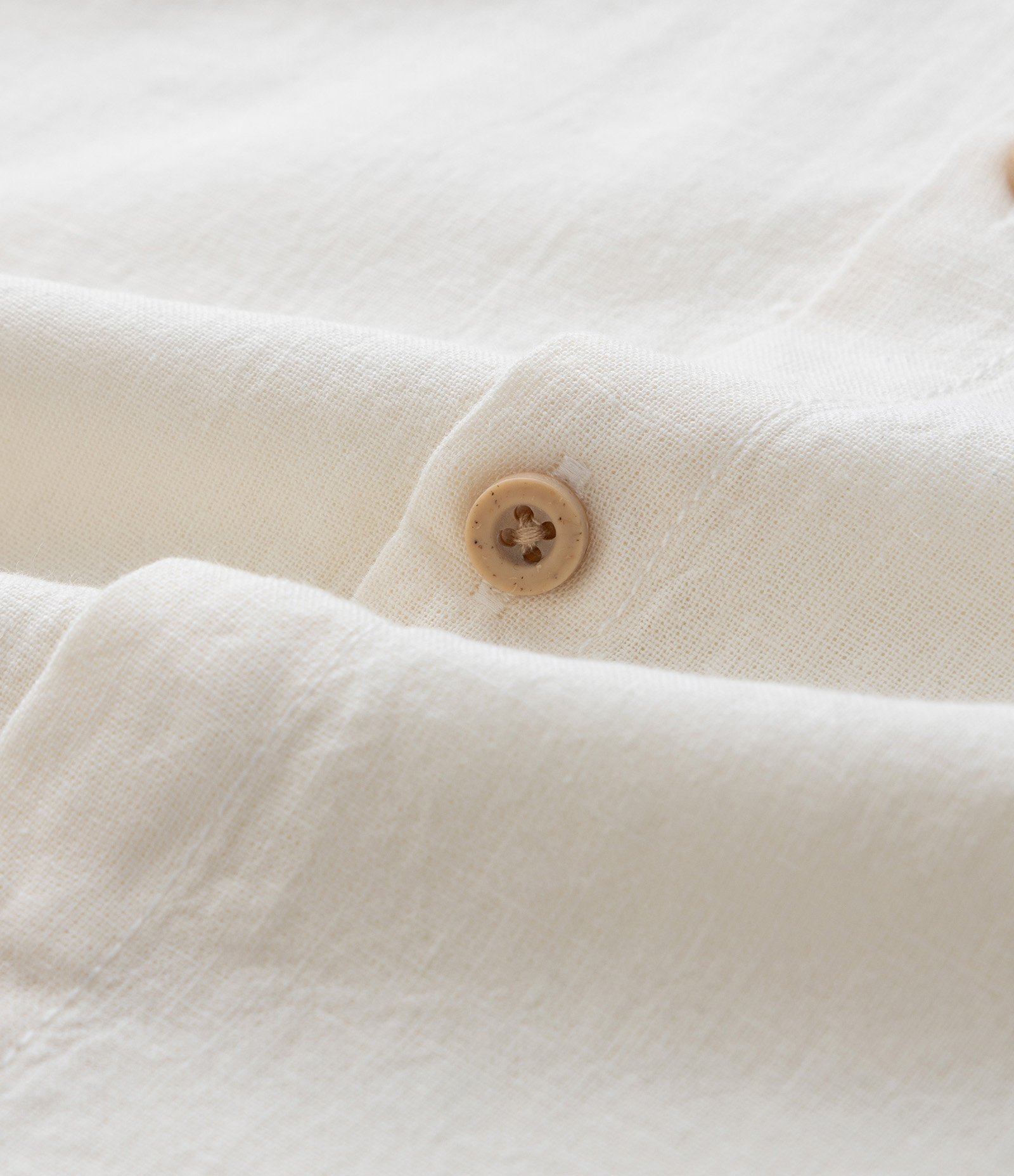 Camisa Infantil em Linho com Gola Polo – Tam 0 a 18 Meses Off White 3