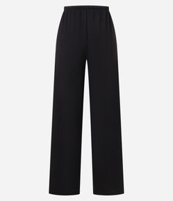 Calça Flare Canelada com Amarração no Cós