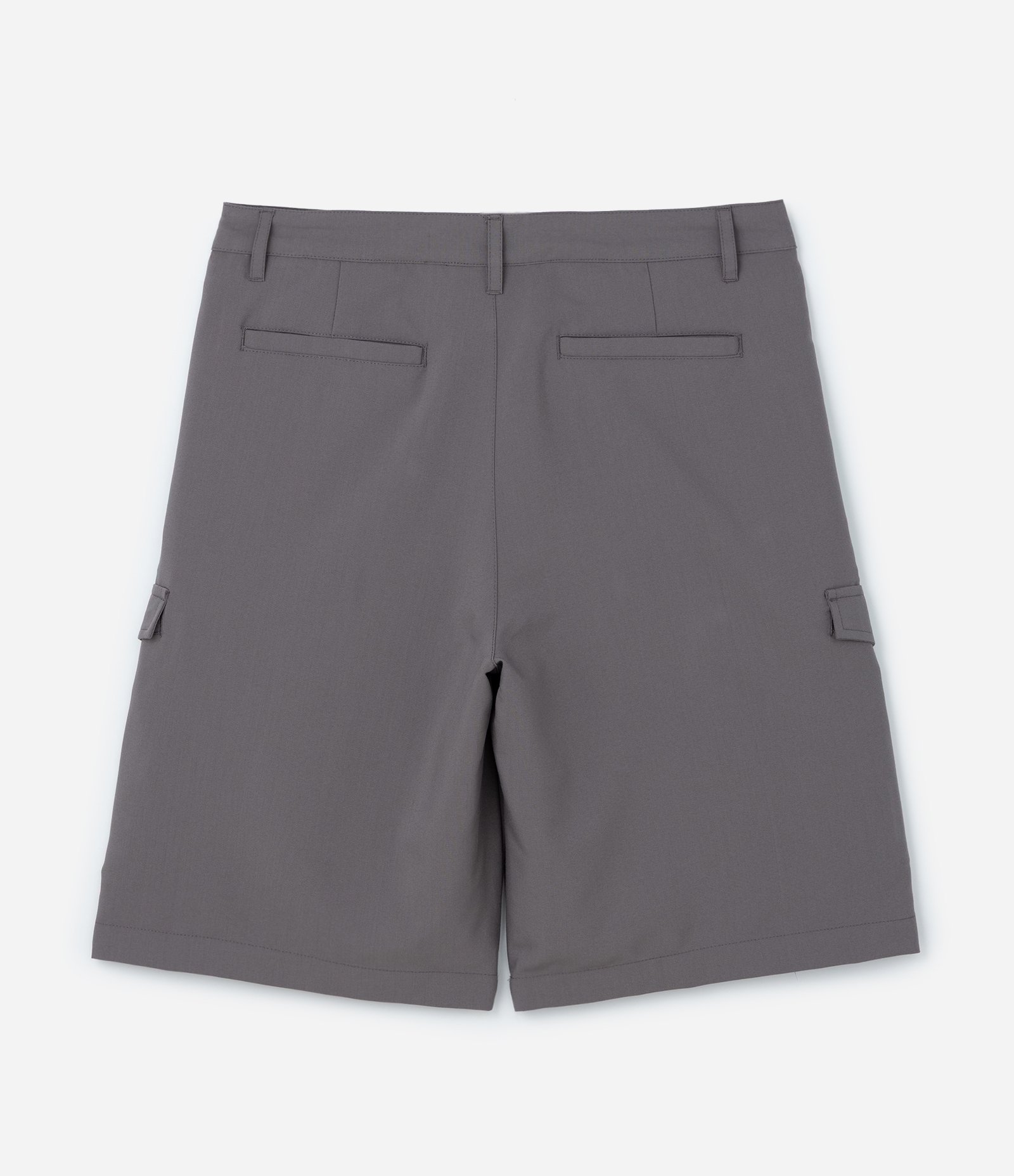 Bermuda Baggy em Viscose Alfaiatada com Bolsos Cinza 7