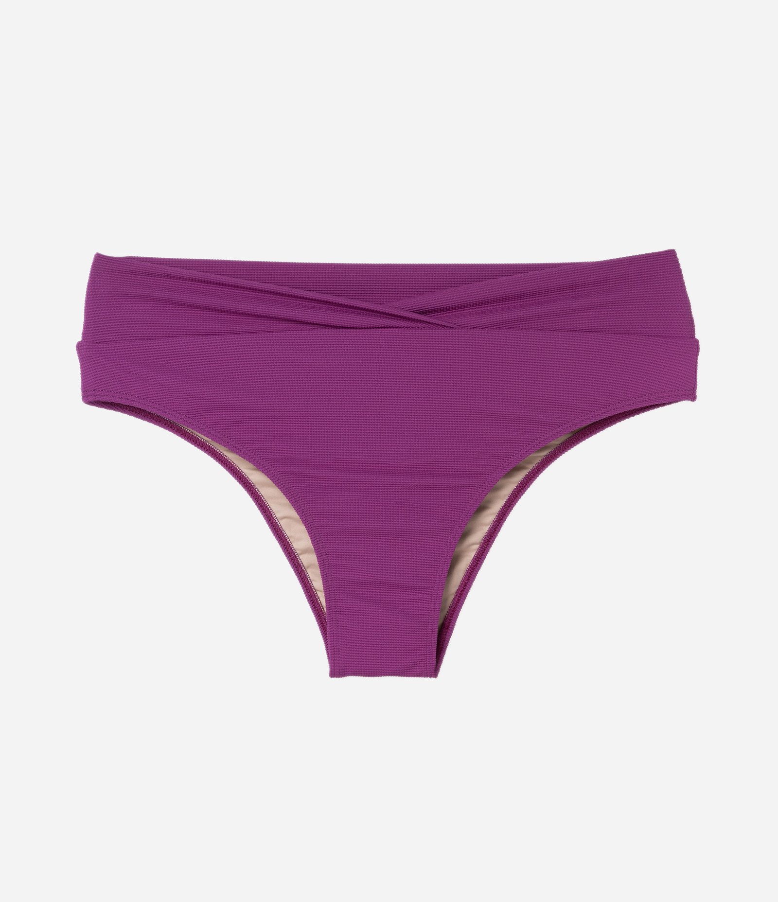 Biquíni Hot Pants com Textura e Cós Transpassado Curve & Plus Size Roxo 5