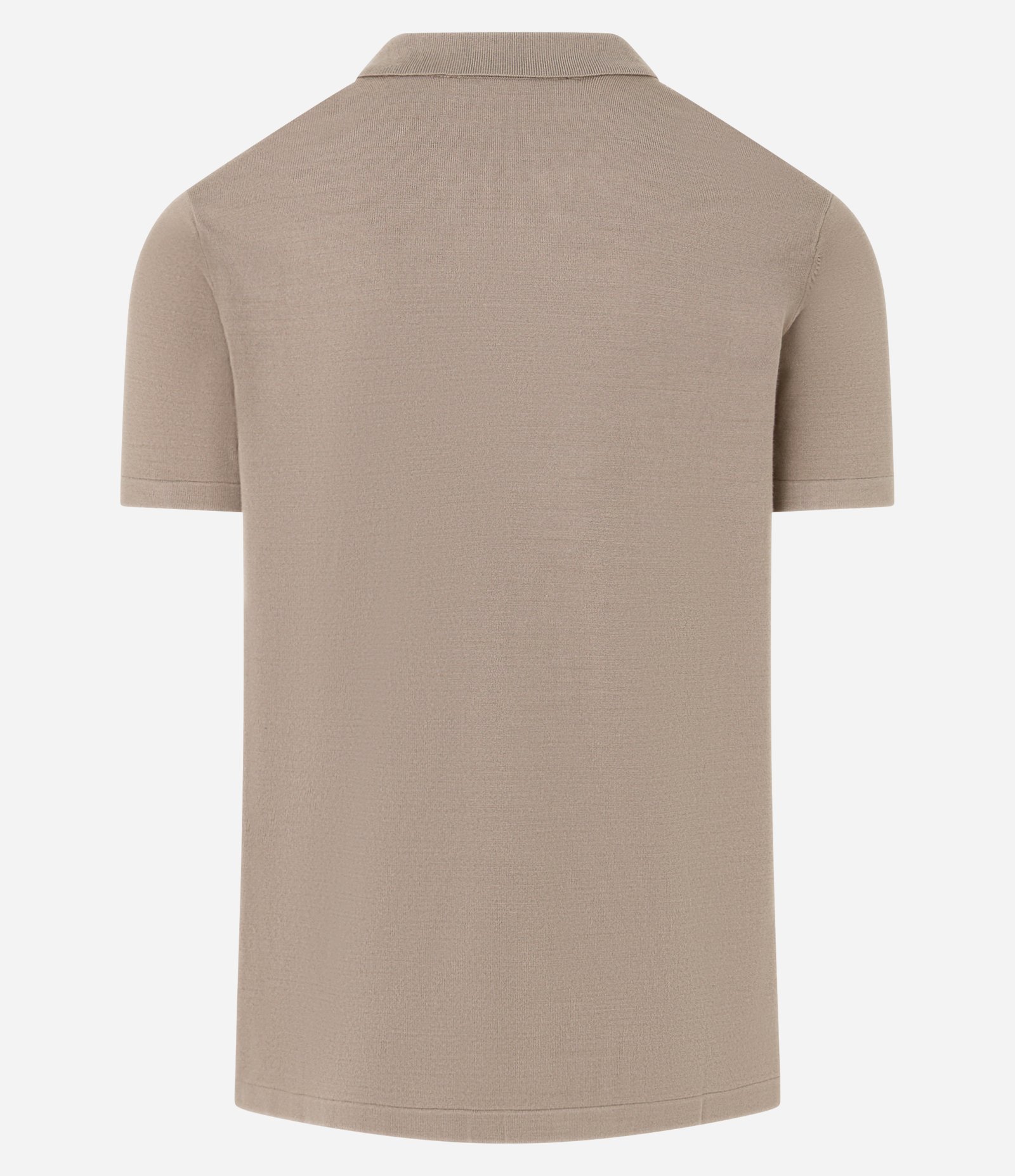 Camisa Polo Slim Tricô com Listras Gola em V e Texturizada Marrom 7